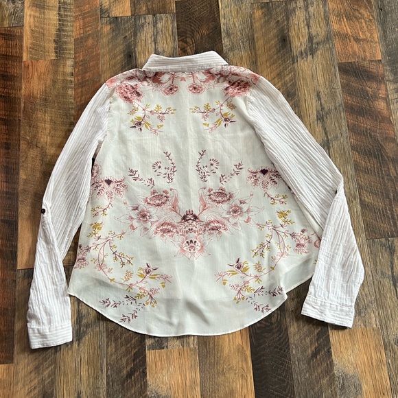 Free People Floral Back Button-Down Top - Picture 3 of 9